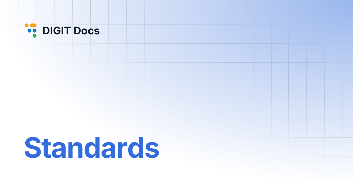 Standards | v-1.7 | DIGIT Docs