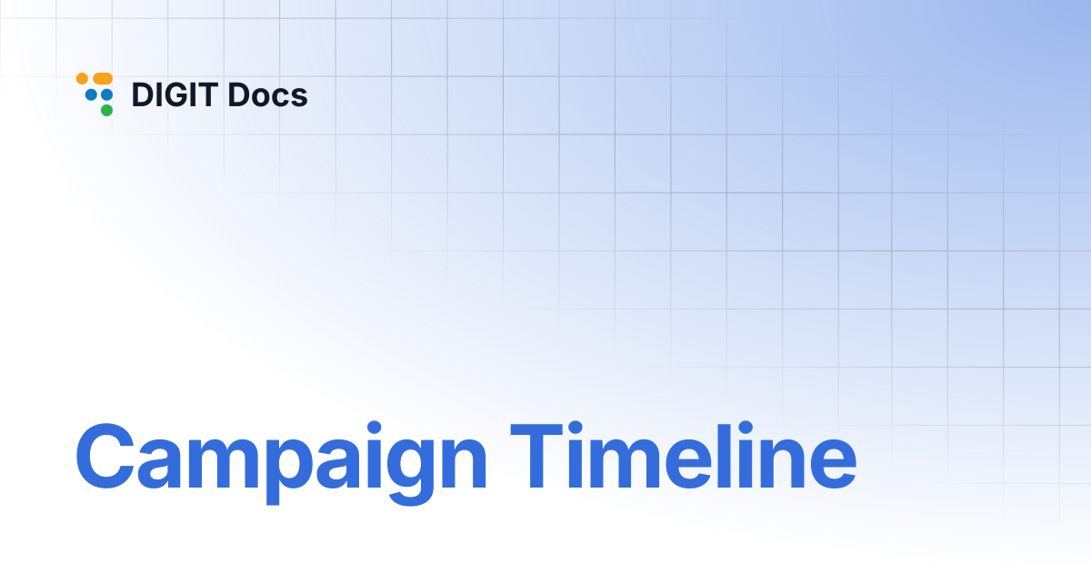 Campaign Timeline | v1.8 | DIGIT Docs
