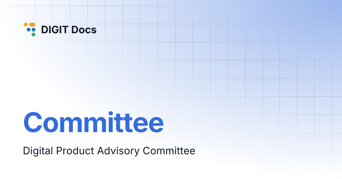 Committee | PH-v1.5 | DIGIT Docs