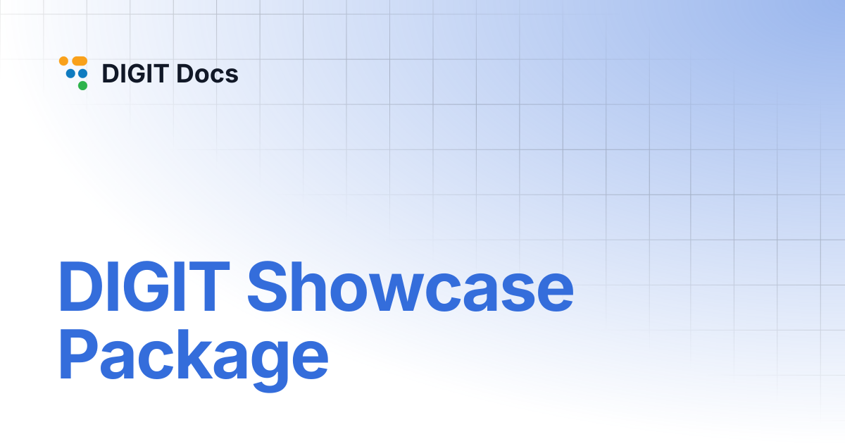 DIGIT Showcase Package | DIGIT Docs