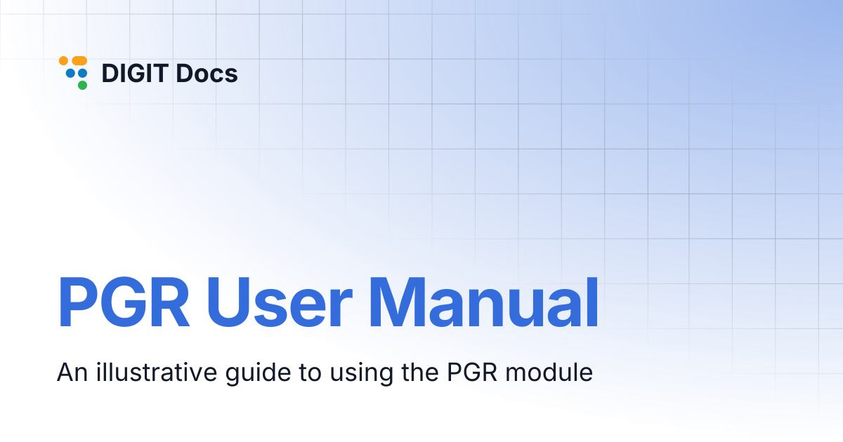 PGR User Manual | LG-v2.7 | DIGIT Docs