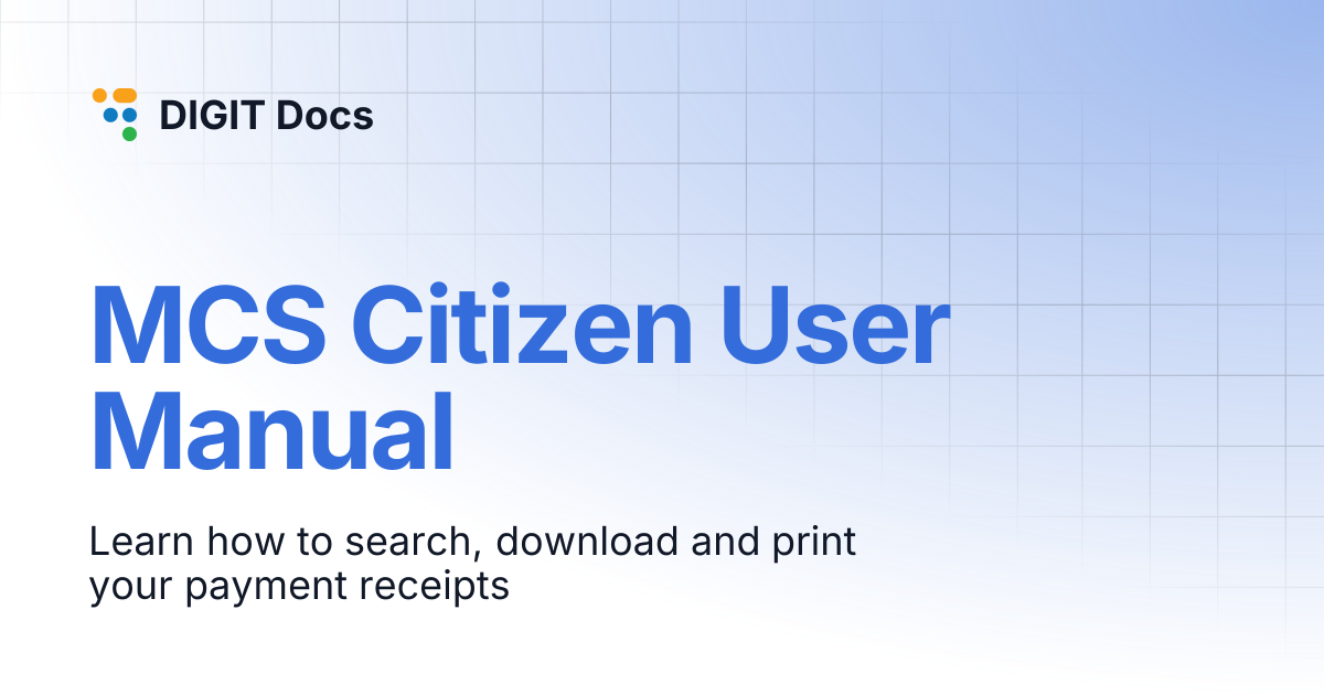 MCS Citizen User Manual | LG-v2.8 | DIGIT Docs