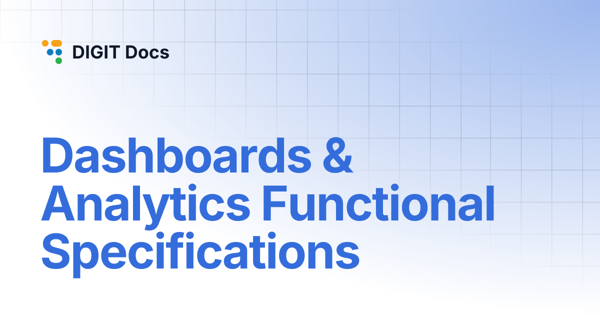 Dashboards & Analytics Functional Specifications | DIGIT Docs