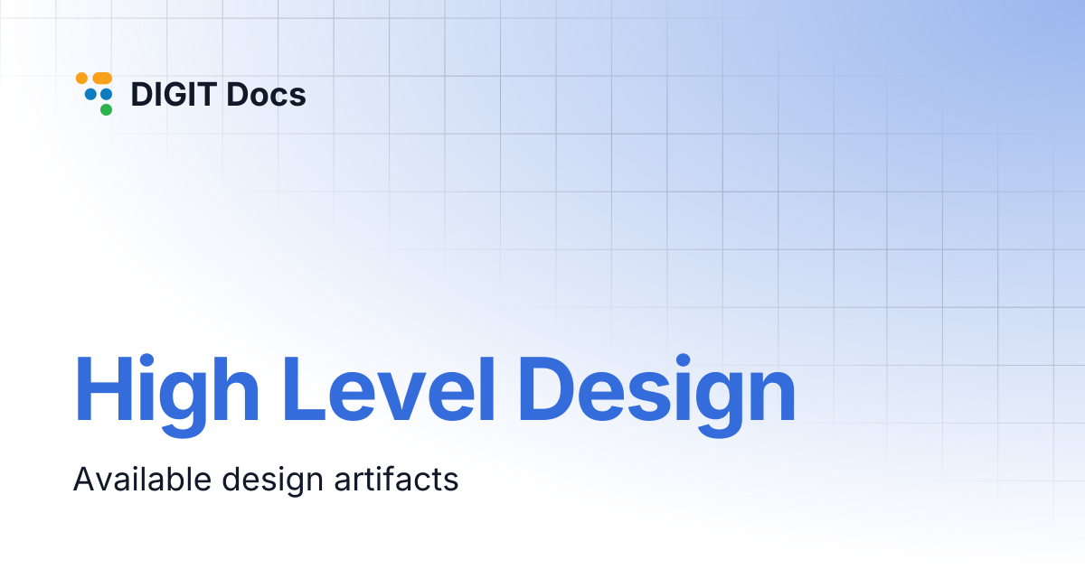 High Level Design | DIGIT Docs
