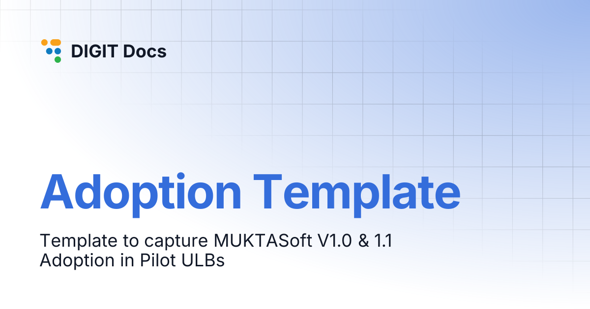 Adoption Template | DIGIT Docs