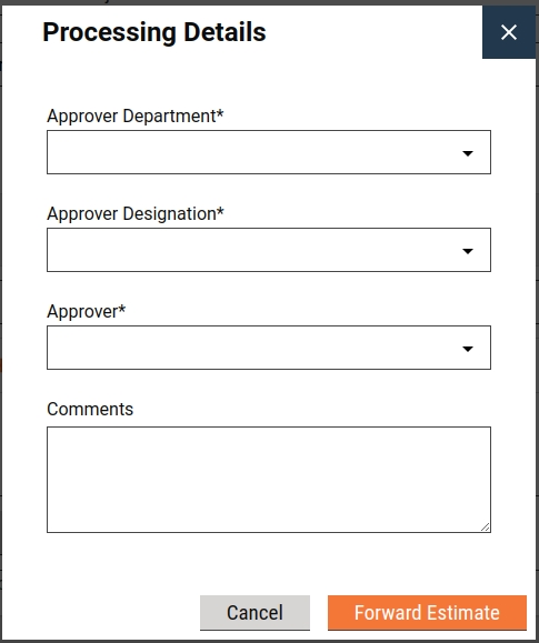 Processing Modal